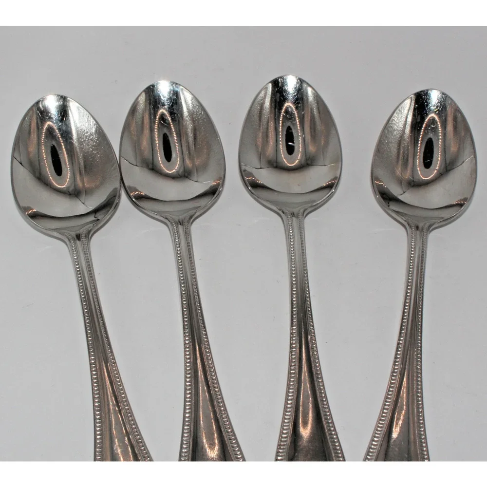 Vintage Waterford Somerset SET 4 Place Oval Soup 18/10 Spoon Stainless